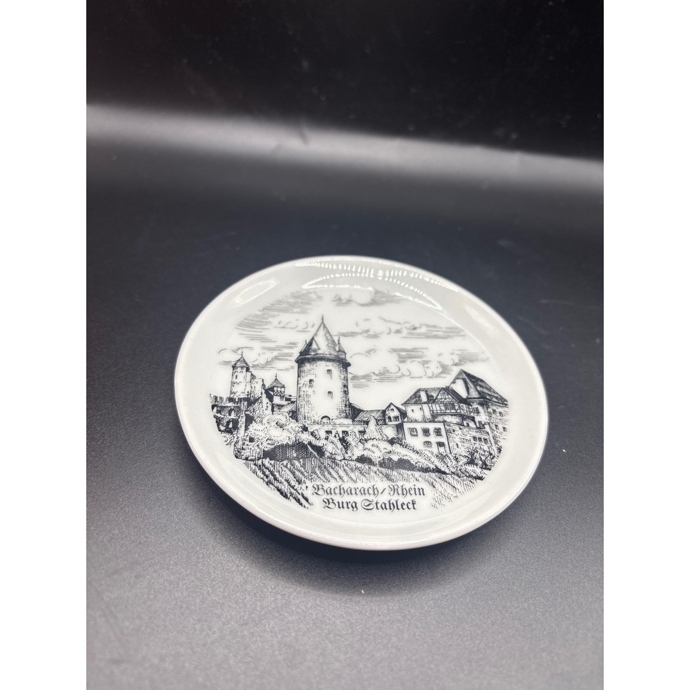 Vintage Burg Stahleck Bacharach Rhein German Souvenir Porcelain Trinket Dish